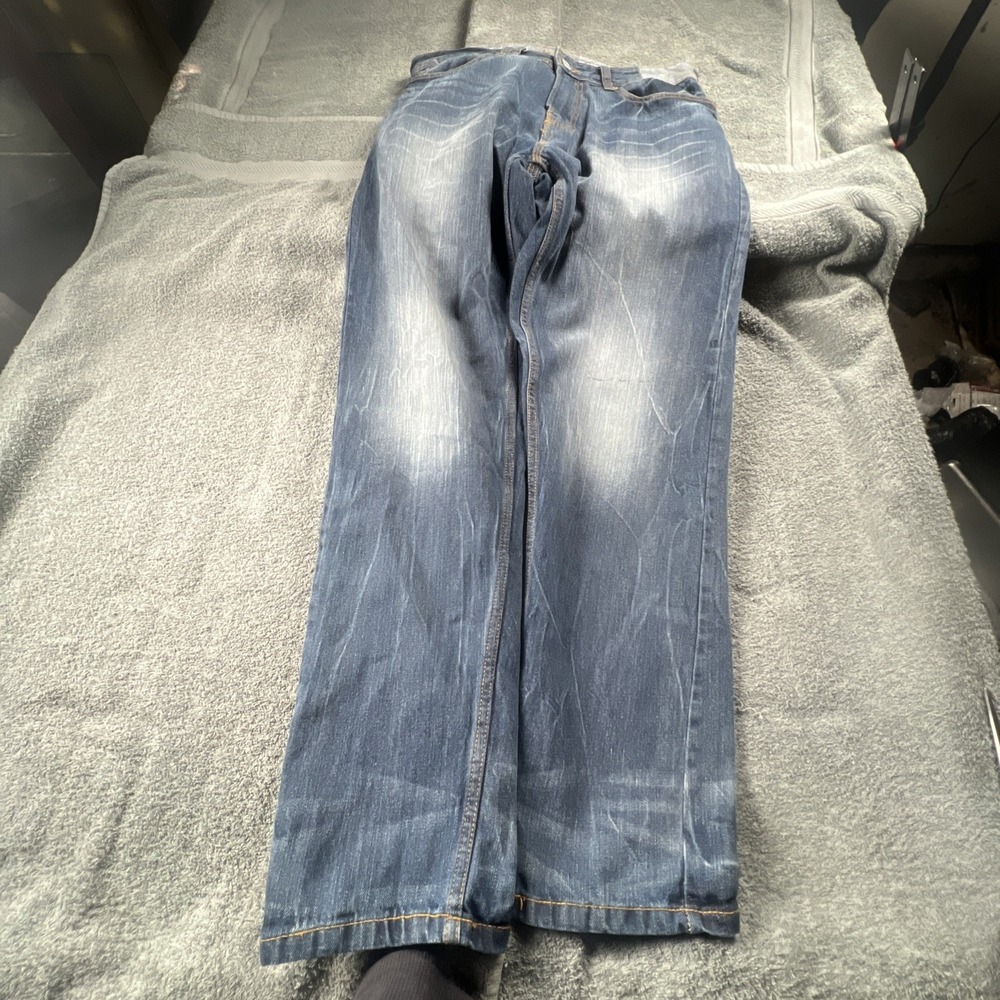 Vintage Sean John Baggy Faded Washed Y2K Wide Leg Jeans Size 32x32  Skater 2000s
